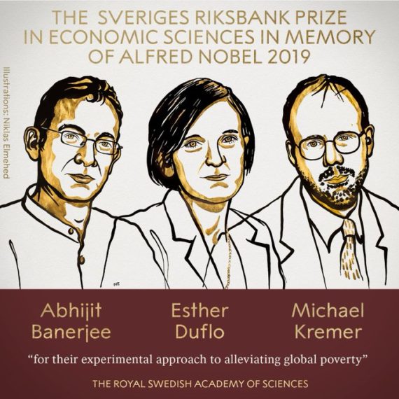 Premiul Nobel pentru economie a fost câștigat de trei profesori pentru lucrările lor privind combaterea sărăciei