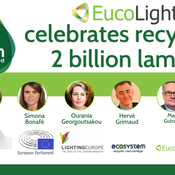 Două miliarde de lămpi reciclate în Europa de asociațiile membre Eucolight