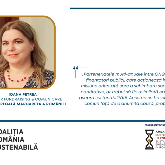 Ioana Petrea, Director Fundraising & Comunicare, FUNDAȚIA REGALĂ MARGARETA A ROMÂNIEI: „ONG-urile și companiile pot contribui major la schimbarea paradigmei actuale, încurajând vârstnicii să redevină o resursă pentru comunitate și creându-le oportunități de participare socială”